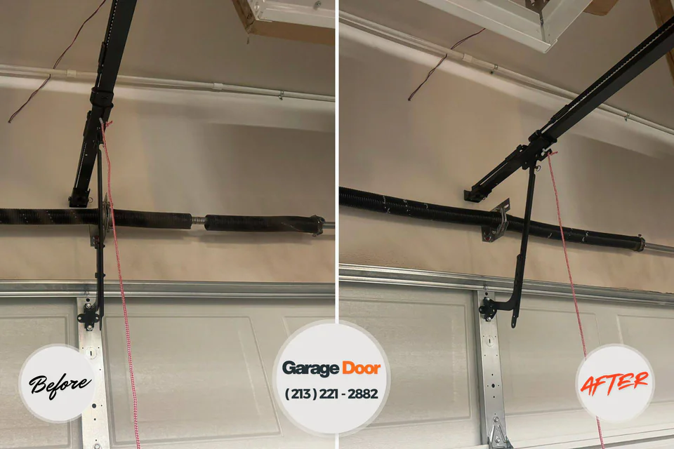 Before and after: garage door repair Franklin County
